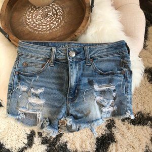 High Rise Denim Shorts